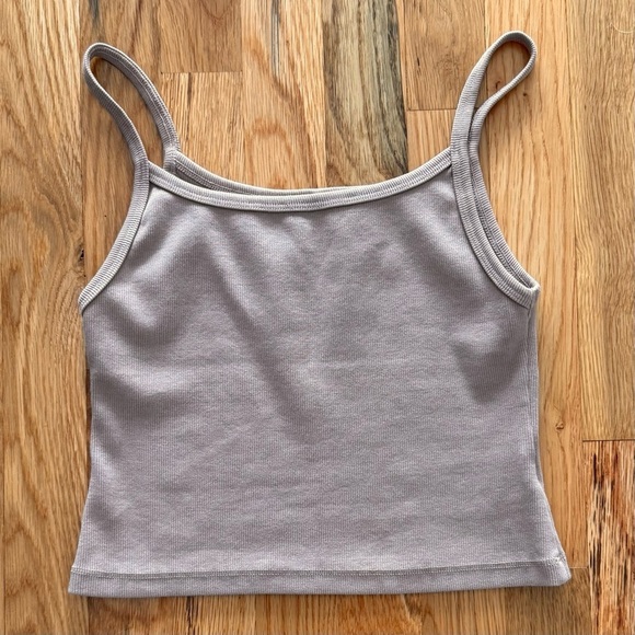 PJ Harlow Bra30 Strappy Tank in Grain, Size L – Supima Cotton Blend Made in USA - Picture 2 of 4